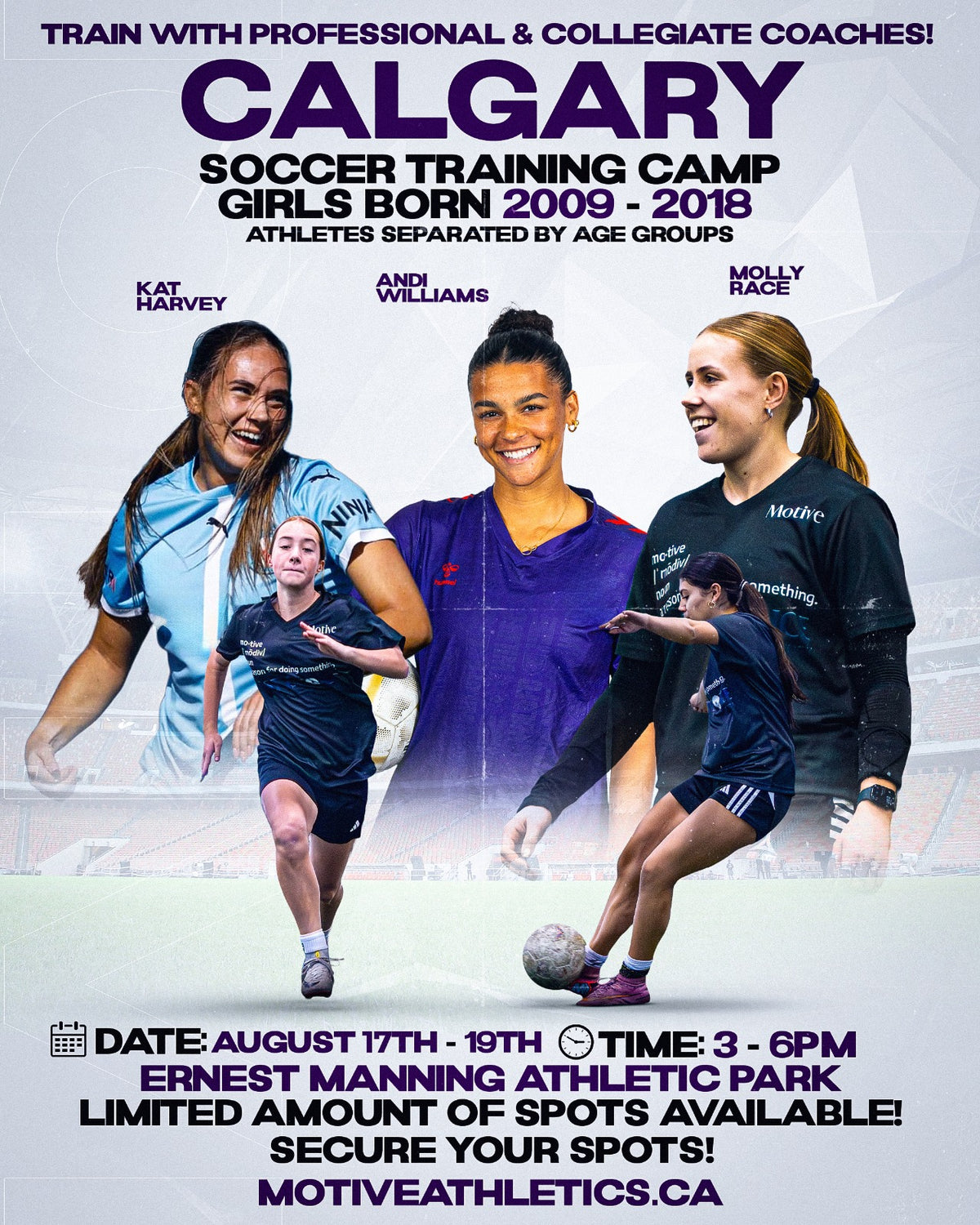 Camp de soccer pour filles de Calgary