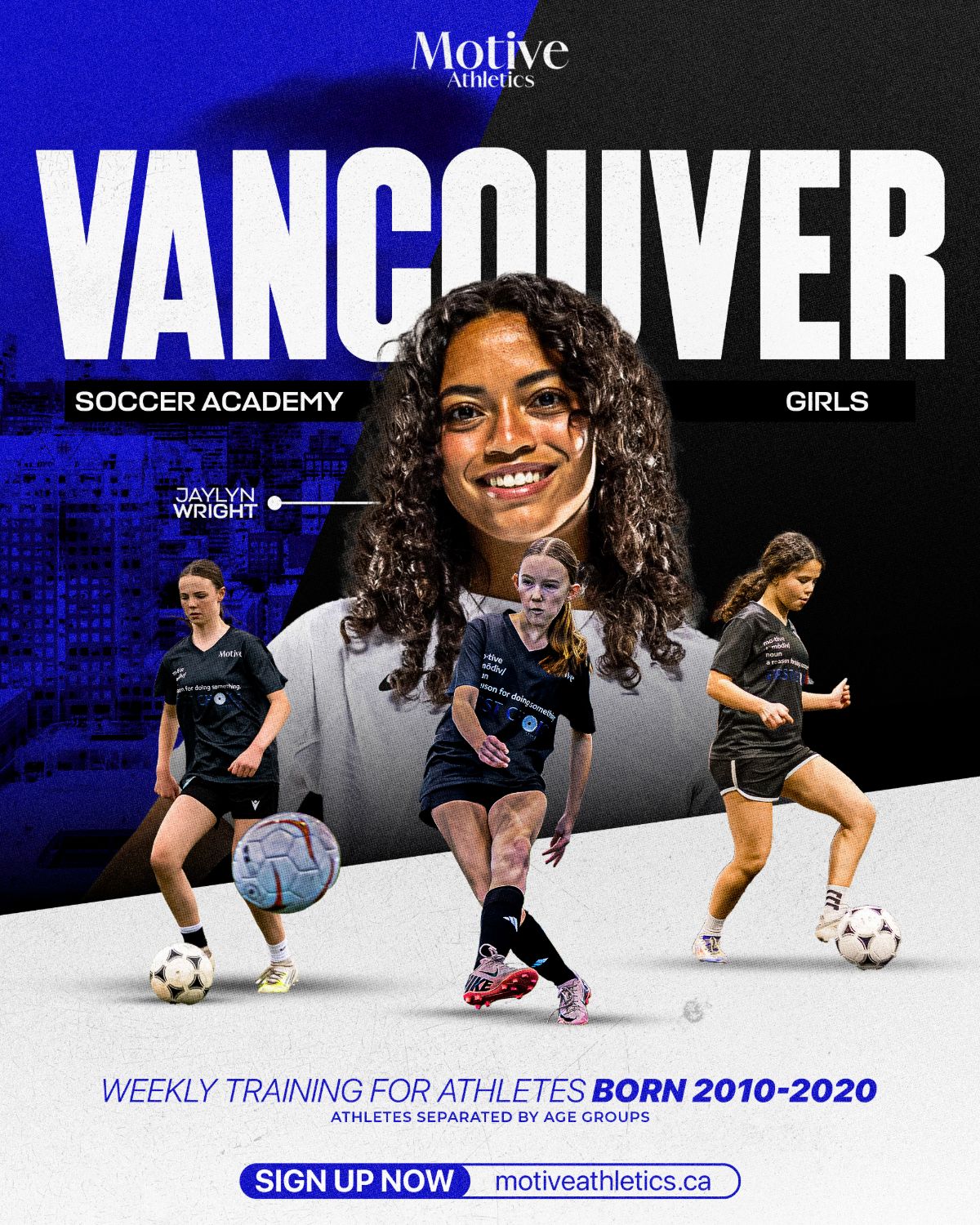 Vancouver Girls Soccer Academy: weekly training for girls born 2010-2020 with coach Jaylyn Wright