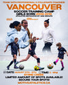 Vancouver Girls Soccer Training Camp poster – coaches Jaylyn Wright and Jensa Napierganley, girls born 2009-2018, August 10-12, 3-6PM, Byrne Creek