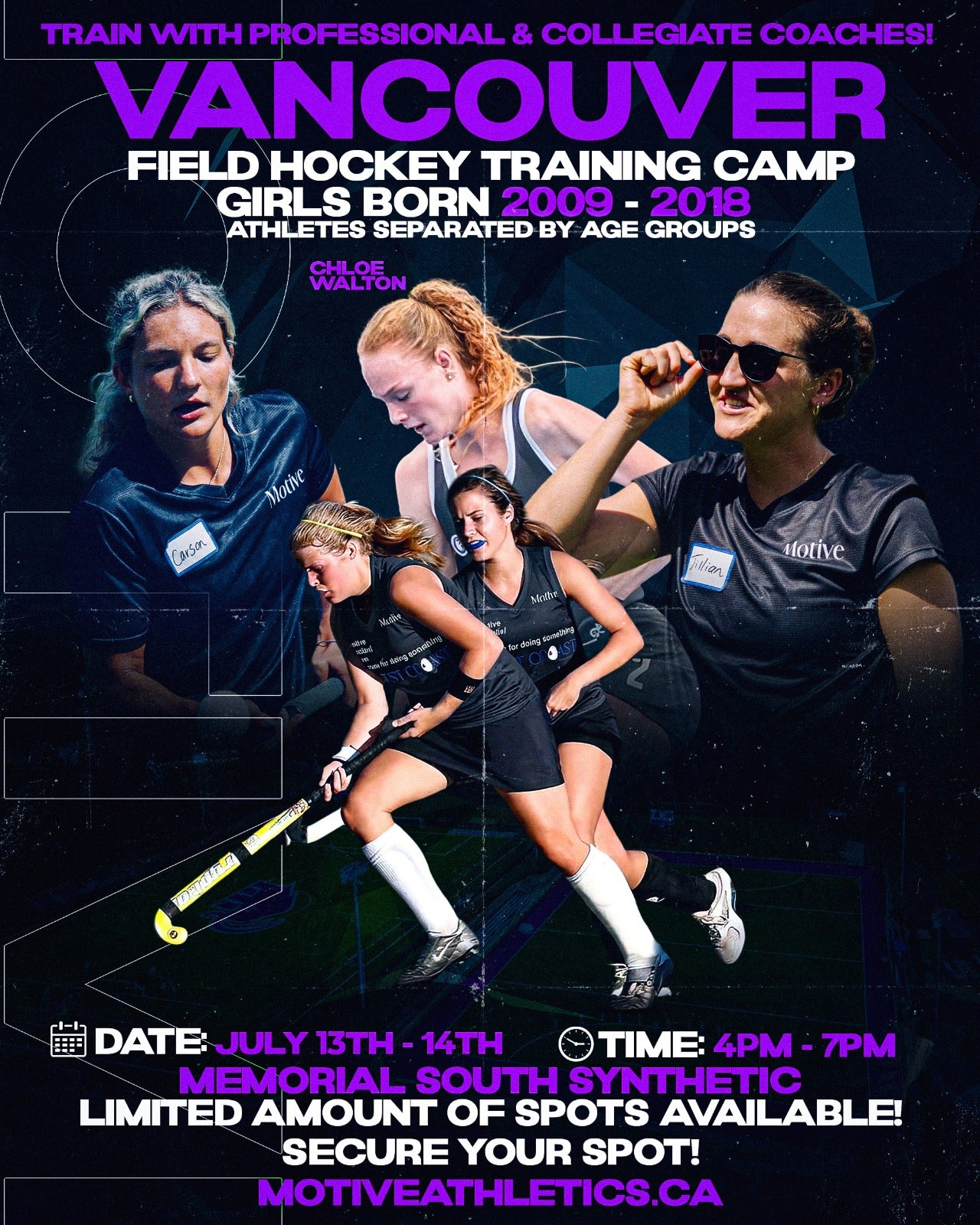 Vancouver Girls Field Hockey Camp