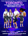 Camp d'entraînement de volleyball pour filles de Toronto (U16-U18)