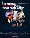 Promotional poster for The Motive Calgary Boys Volleyball Camp