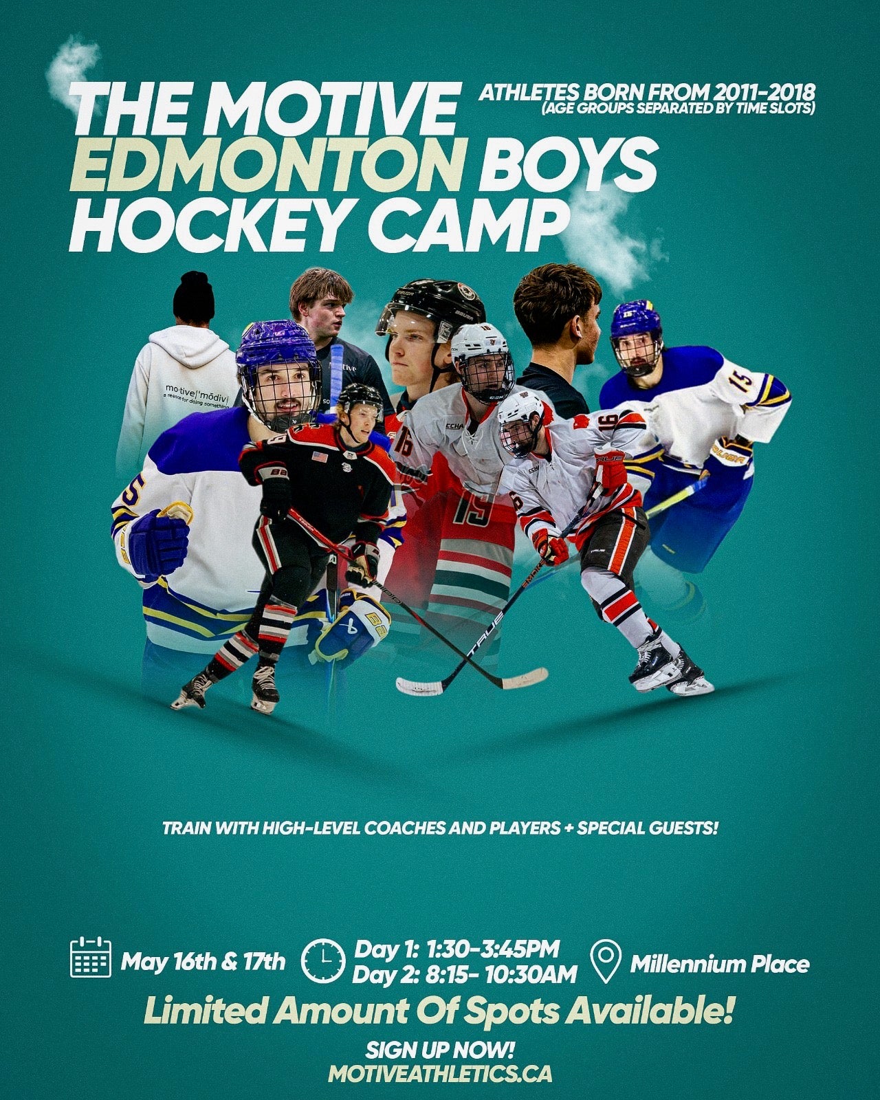 Promotional poster for Edmonton Boys Hockey Camp
