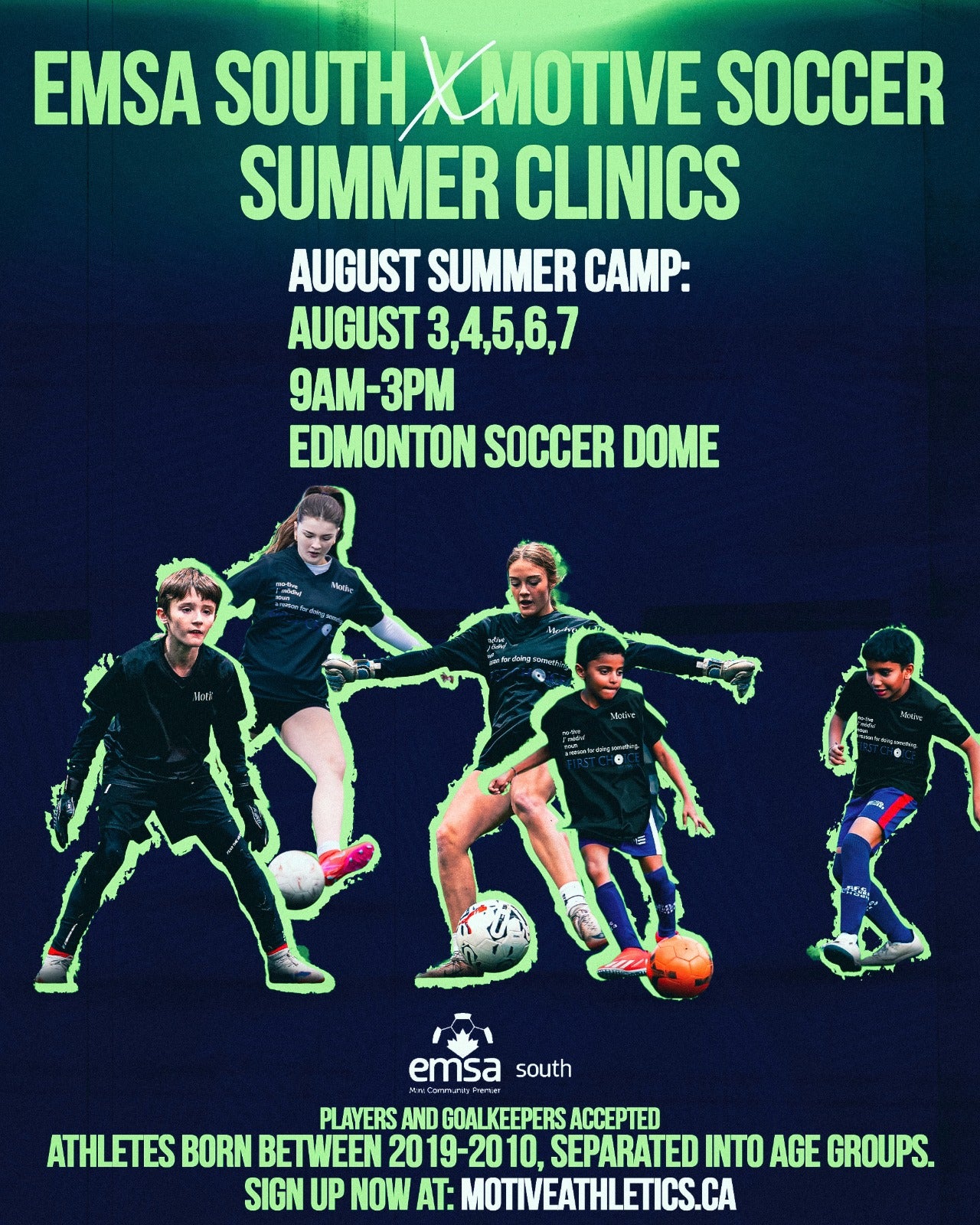 EMSA South x Motive Soccer Summer Clinics – August