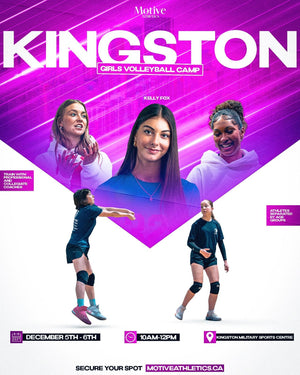 Kingston Girls Volleyball Camp poster - December 5-6, 10AM-12PM, Kingston Military Sports Centre