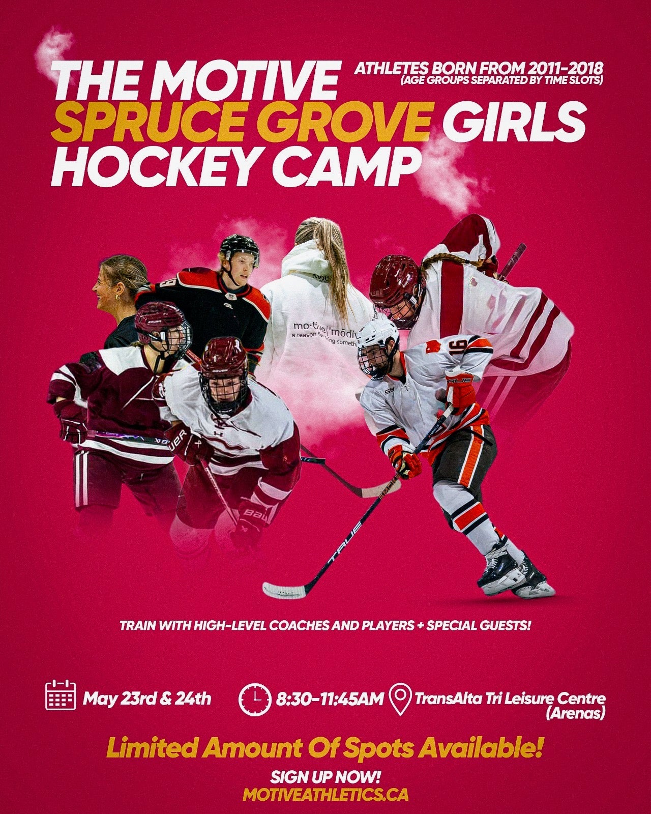 Poster for Spruce Grove Girls Hockey Camp